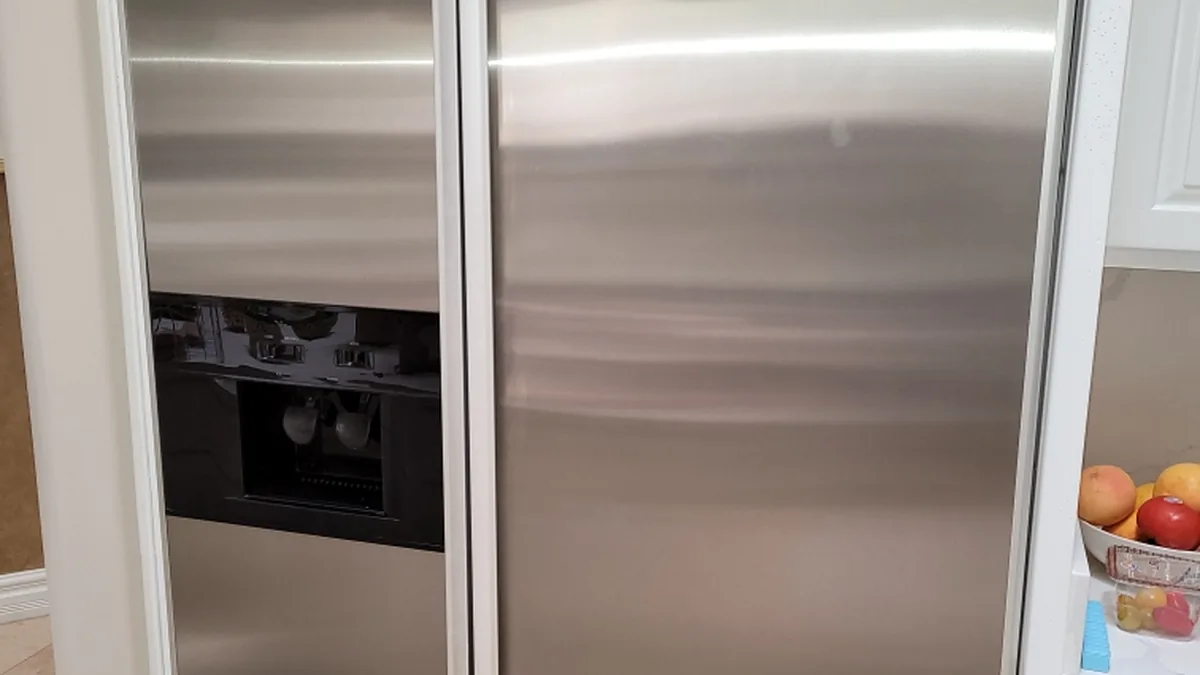 High-end Sub-Zero luxury refrigerator precision sealed system repair